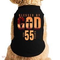 Blessed By God For 55 Years 55th Birthday Religious Theme Doggie Tank thumb 0