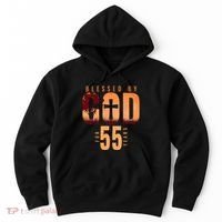 Blessed By God For 55 Years 55th Birthday Religious Theme Hoodie thumb 0