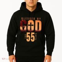Blessed By God For 55 Years 55th Birthday Religious Theme Hoodie thumb 2