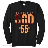 Blessed By God For 55 Years 55th Birthday Religious Theme Sweatshirt thumb 0