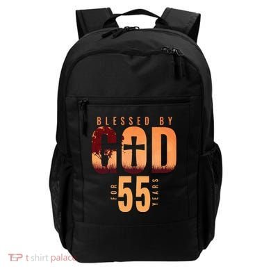 Blessed By God For 55 Years 55th Birthday Religious Theme Backpack