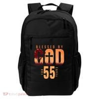 Blessed By God For 55 Years 55th Birthday Religious Theme Backpack thumb 0