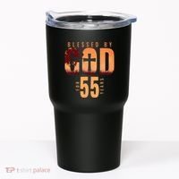 Blessed By God For 55 Years 55th Birthday Religious Theme Tumbler thumb 0