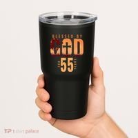 Blessed By God For 55 Years 55th Birthday Religious Theme Tumbler thumb 2