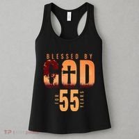 Blessed By God For 55 Years 55th Birthday Religious Theme Women's Tank Top thumb 3