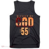 Blessed By God For 55 Years 55th Birthday Religious Theme Tank Top thumb 0