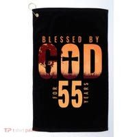 Blessed By God For 55 Years 55th Birthday Religious Theme Golf Towel thumb 0