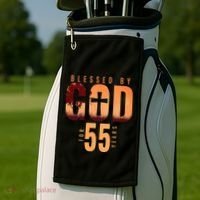 Blessed By God For 55 Years 55th Birthday Religious Theme Golf Towel thumb 2