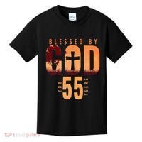 Blessed By God For 55 Years 55th Birthday Religious Theme Kids T-Shirt thumb 0