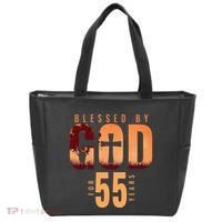 Blessed By God For 55 Years 55th Birthday Religious Theme Tote Bag thumb 0