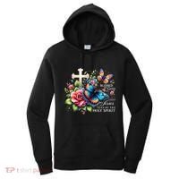 Blessed By God Loved By Jesus Happy Easter Day Butterfly Women's Hoodie thumb 0