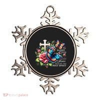 Blessed By God Loved By Jesus Happy Easter Day Butterfly Ornament thumb 0