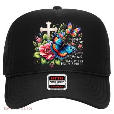 Blessed By God Loved By Jesus Happy Easter Day Butterfly Hat