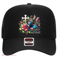 Blessed By God Loved By Jesus Happy Easter Day Butterfly Hat thumb 0