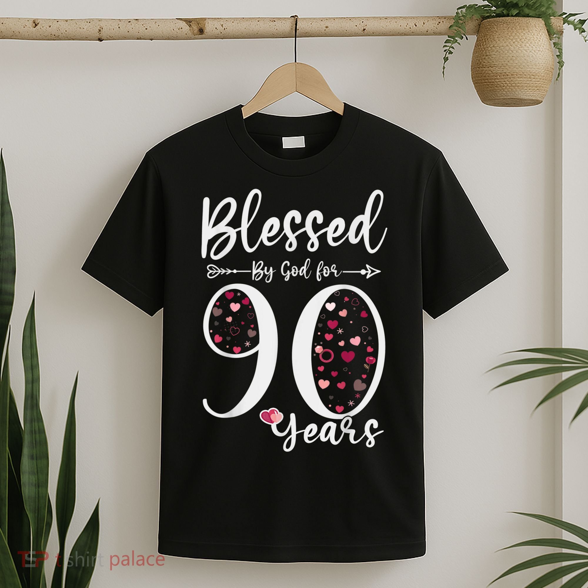 Blessed by God For 90 Years Old 90th Birthday Gift For WoM.e.n T-Shirt