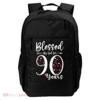 Blessed by God For 90 Years Old 90th Birthday Gift For WoM.e.n Backpack thumb 0