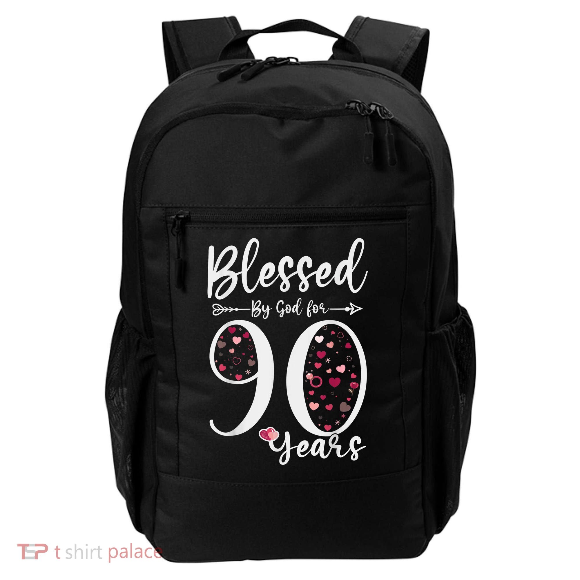Blessed by God For 90 Years Old 90th Birthday Gift For WoM.e.n Backpack
