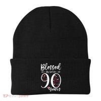 Blessed by God For 90 Years Old 90th Birthday Gift For WoM.e.n Beanie thumb 0