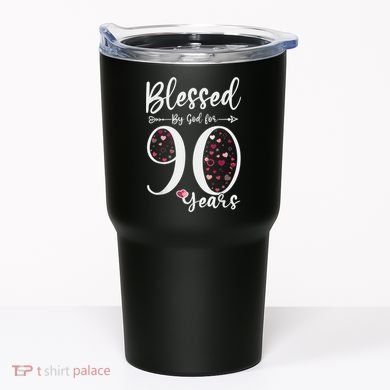 Blessed by God For 90 Years Old 90th Birthday Gift For WoM.e.n Tumbler