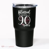 Blessed by God For 90 Years Old 90th Birthday Gift For WoM.e.n Tumbler thumb 0