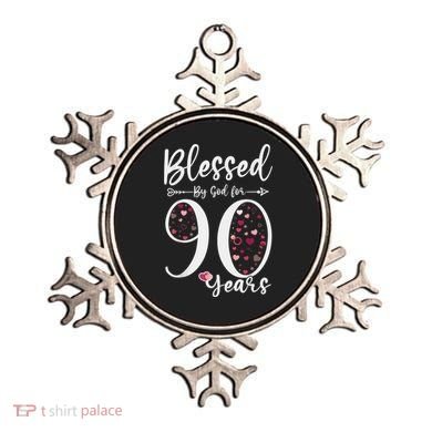Blessed by God For 90 Years Old 90th Birthday Gift For WoM.e.n Ornament
