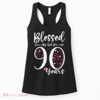 Blessed by God For 90 Years Old 90th Birthday Gift For WoM.e.n Women's Tank Top thumb 0