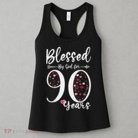Blessed by God For 90 Years Old 90th Birthday Gift For WoM.e.n Women's Tank Top thumb 3