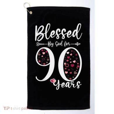 Blessed by God For 90 Years Old 90th Birthday Gift For WoM.e.n Golf Towel
