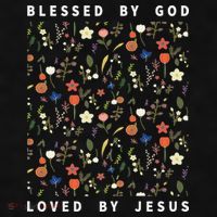 Blessed By God Loved By Jesus Wildflower Christian Ladies PosiCharge Tri-Blend Wicking Tank thumb 2