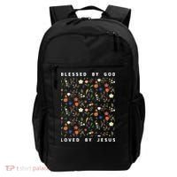 Blessed By God Loved By Jesus Wildflower Christian Backpack thumb 0