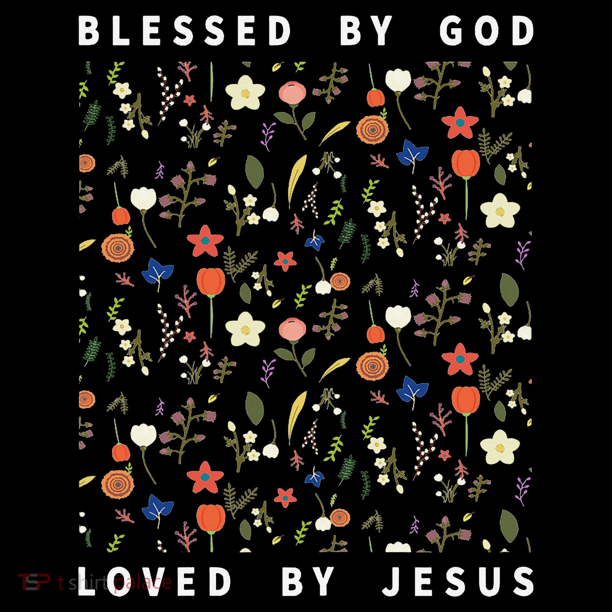 Blessed By God Loved By Jesus Wildflower Christian Coffee Mug