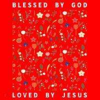 Blessed By God Loved By Jesus Wildflower Christian Santa Hat thumb 1
