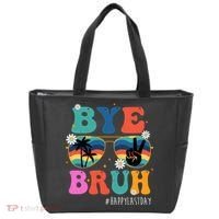 Bye Bruh Happy Last Day Of School Retro Hippie Tote Bag thumb 0