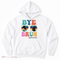 Bye Bruh Happy Last Day Of School Retro Hippie Hoodie thumb 0