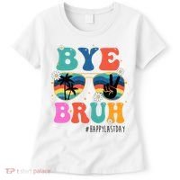 Bye Bruh Happy Last Day Of School Retro Hippie Women's T-Shirt thumb 0