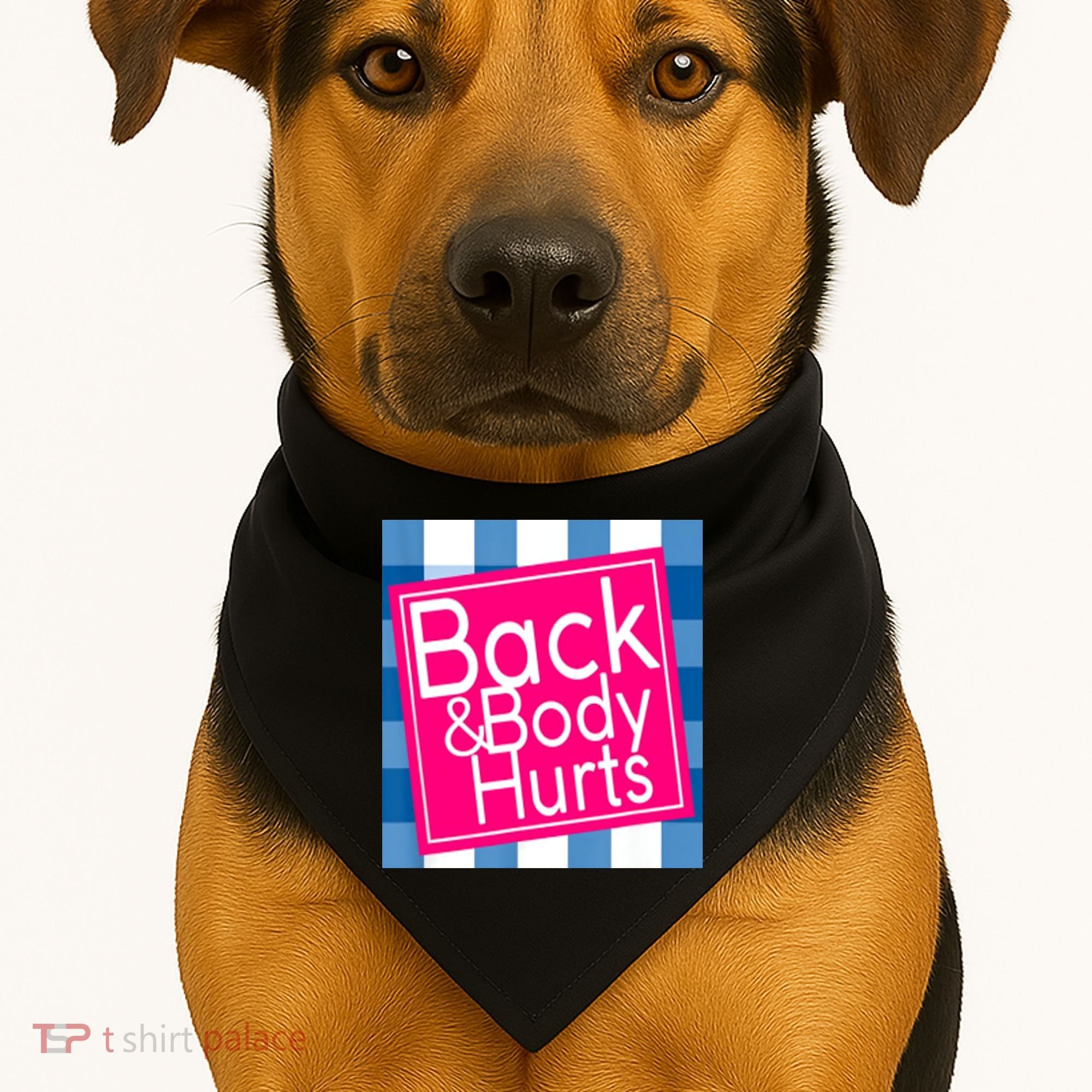 Back & Body Hurts USA-Made Doggie Bandana