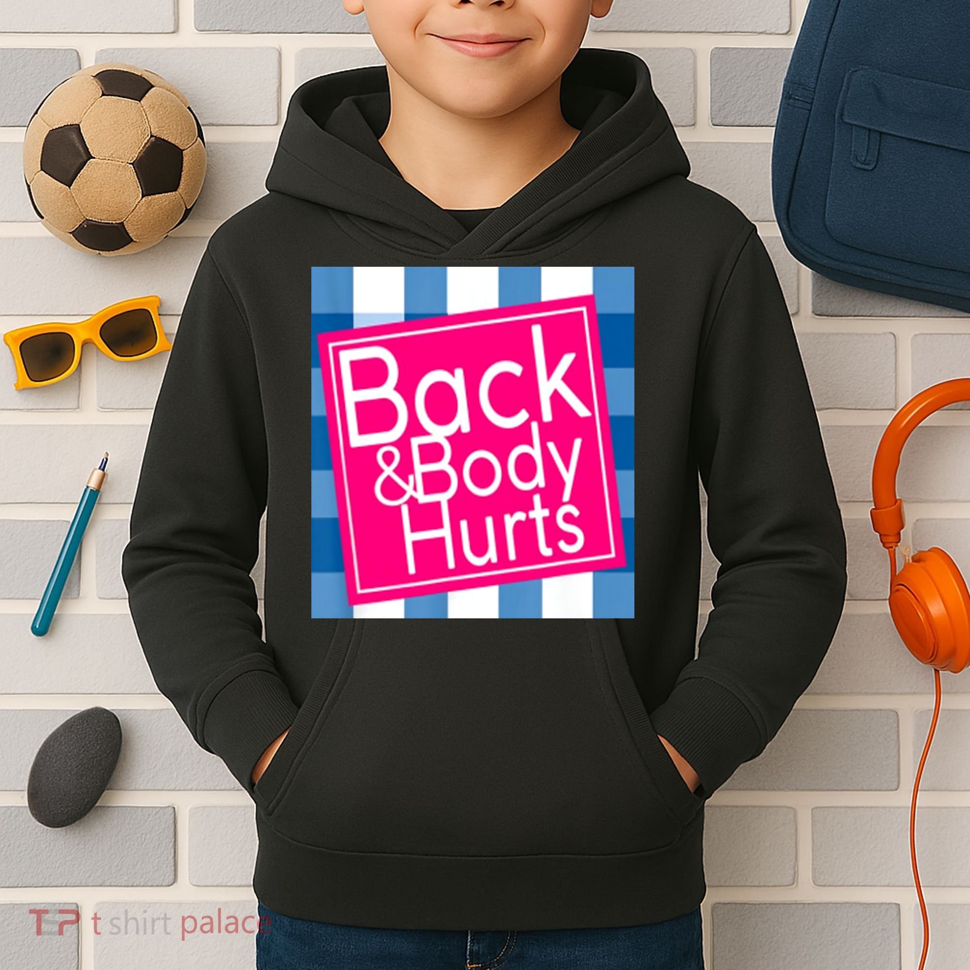 Back & Body Hurts Kids Hoodie