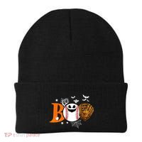 Boo Baseball Halloween Player Catcher Pitcher Spooky Season Meaningful Gift Beanie thumb 0