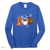 Boo Baseball Halloween Player Catcher Pitcher Spooky Season Meaningful Gift Long Sleeve Shirt thumb 0