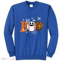 Boo Baseball Halloween Player Catcher Pitcher Spooky Season Meaningful Gift Sweatshirt thumb 0