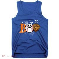 Boo Baseball Halloween Player Catcher Pitcher Spooky Season Meaningful Gift Tank Top thumb 0