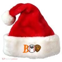 Boo Baseball Halloween Player Catcher Pitcher Spooky Season Meaningful Gift Santa Hat thumb 0