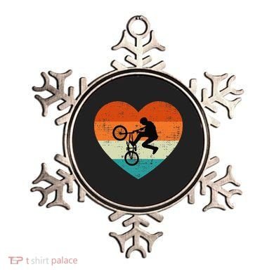 BMX Biker Heart Love Retro Valentines Day Ornament