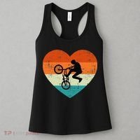 BMX Biker Heart Love Retro Valentines Day Women's Tank Top thumb 3