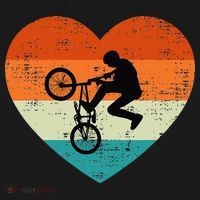 BMX Biker Heart Love Retro Valentines Day Women's Tank Top thumb 5