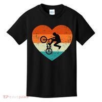 BMX Biker Heart Love Retro Valentines Day Kids T-Shirt thumb 0