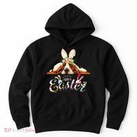Bunny Basset Hound Lovers With Easter Eggs Hoodie thumb 0