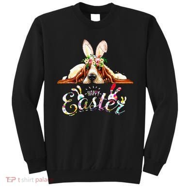 Bunny Basset Hound Lovers With Easter Eggs Sweatshirt