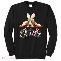 Bunny Basset Hound Lovers With Easter Eggs Sweatshirt thumb 0