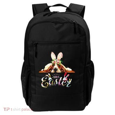 Bunny Basset Hound Lovers With Easter Eggs Backpack